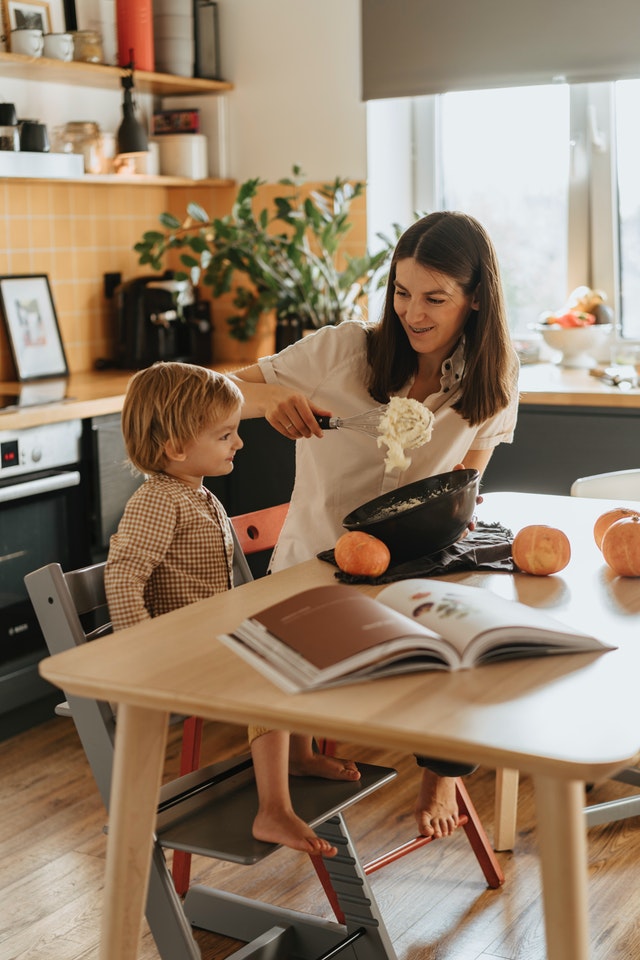 stay-at-home mom with toddler